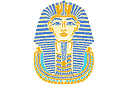 Maske des Tutanchamun - schablonen im ägyptischen stil