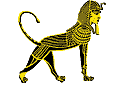 Sphinx - schablonen im ägyptischen stil