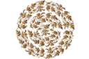 Kreisförmiges Motiv mit Hasenglöckchen 23 - schablonensätzen