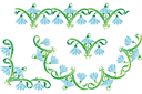Satz mit Schneeglöckchen - schablonensätzen