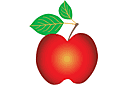 Apfel 2 - schablonen für die frucht malen