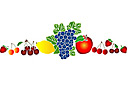Früchte 1 - schablonen für die frucht malen