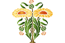 Zwei Gerbera - schablonen für blumen zeichnen Zwei Gerbera - schablonen für blumen zeichnen