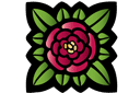 Rose im Jugendstil 762 - schablonen für rosen zeichnen