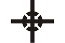 Schwerpunkt - schablonen mit zeichen und logo
