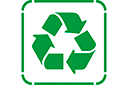 Recycling-Zeichen - schablonen mit zeichen und logo