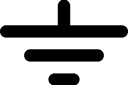 Erdungszeichen - schablonen mit zeichen und logo