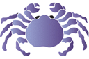 Blaue Krabbe - maritime schablonen