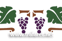 Bordürenmotiv mit Weinbeere 01 - schablonen für die bordüren mit pflanzen