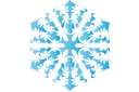 Schneeflocke XVI - schablonen auf das thema der winter