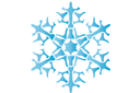 Schneeflocke XVIII - schablonen auf das thema der winter