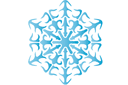 Schneeflocke XIX - schablonen auf das thema der winter