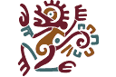 Affe des Maya - schablonen von maya, azteken und inken
