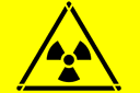 Strahlung - schablonen mit zeichen und logo