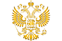 Russisches Wappen - schablonen mit zeichen und logo