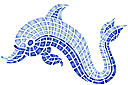 Mosaik mit Dolfin - maritime schablonen