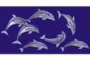 Spielende Delfine - maritime schablonen