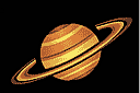 Saturn - schablonen auf dem raumthema