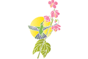 Kolibri und Blumen - schablonen für blumen zeichnen Kolibri und Blumen - schablonen für blumen zeichnen