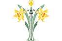 Narzissen im englischen Stil 1 - schablonen für blumen zeichnen Narzissen im englischen Stil 1 - schablonen für blumen zeichnen