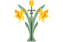 Narzissen im englischen Stil 2 - schablonen für blumen zeichnen Narzissen im englischen Stil 2 - schablonen für blumen zeichnen
