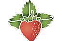 Erdbeeren - schablonen für die frucht malen