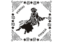 Jungfrau in den Rahmen - schablonen mit tierkreiszeichen und horoskop