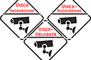 Videoüberwachung 2 - schablonen mit zeichen und logo