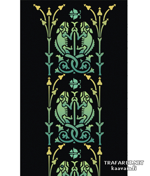 Vertikalen Motiven aus Chamäleons - Schablone für die Dekoration