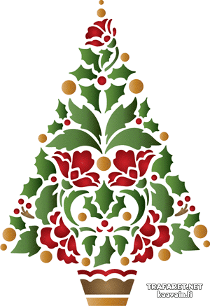 Weihnachtsbaum - Schablone für die Dekoration