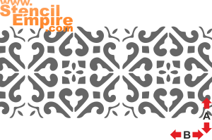 Marokkanische Bordüre 014 - Schablone für die Dekoration