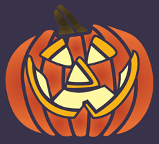 Fröhliches Halloween 3 - Schablone für die Dekoration