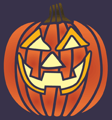 Fröhliches Halloween 4 - Schablone für die Dekoration