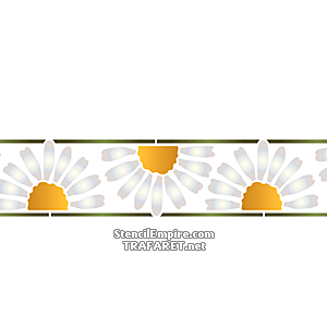 Hälfte der Gänseblümchen - Schablone für die Dekoration