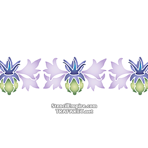 Kornblume Blumen 2 - Schablone für die Dekoration