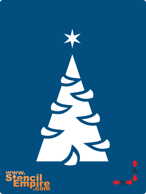 Weihnachtsbaum 8 - Schablone für die Dekoration
