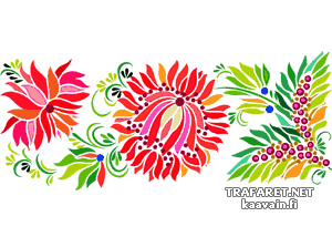 Ukrainischer Blumendekor 0b - Schablone für die Dekoration