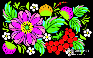 Ukrainischer Blumendekor 03 - Schablone für die Dekoration