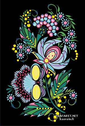 Ukrainischer Blumendekor 04 - Schablone für die Dekoration