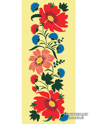 Ukrainischer Blumendekor 05 - Schablone für die Dekoration