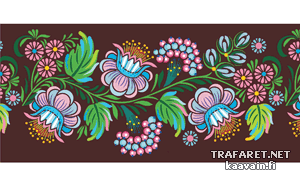 Ukrainischer Blumendekor 07 - Schablone für die Dekoration