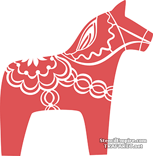 Dalapferd - Schablone für die Dekoration
