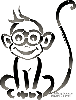 Kleiner Affe - Schablone für die Dekoration
