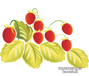 Erdbeere von Zhostovo 2 - Schablone für die Dekoration