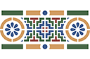 Bordürenmotiv mit Irrgarten - schablonen für die bordüren mit verschiedenen ornamenten