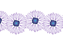 Kornblume Blumen - schablonen für die bordüren mit pflanzen