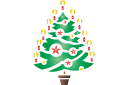 Weihnachtsbaum mit Kerzen - schablonen "weihnachten und neues jahr"