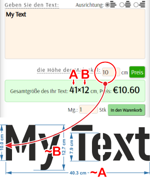 Die Textgröße